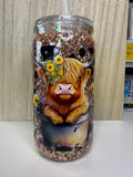 16 oz Pre-Made Acrylic Snow Globe Tumbler