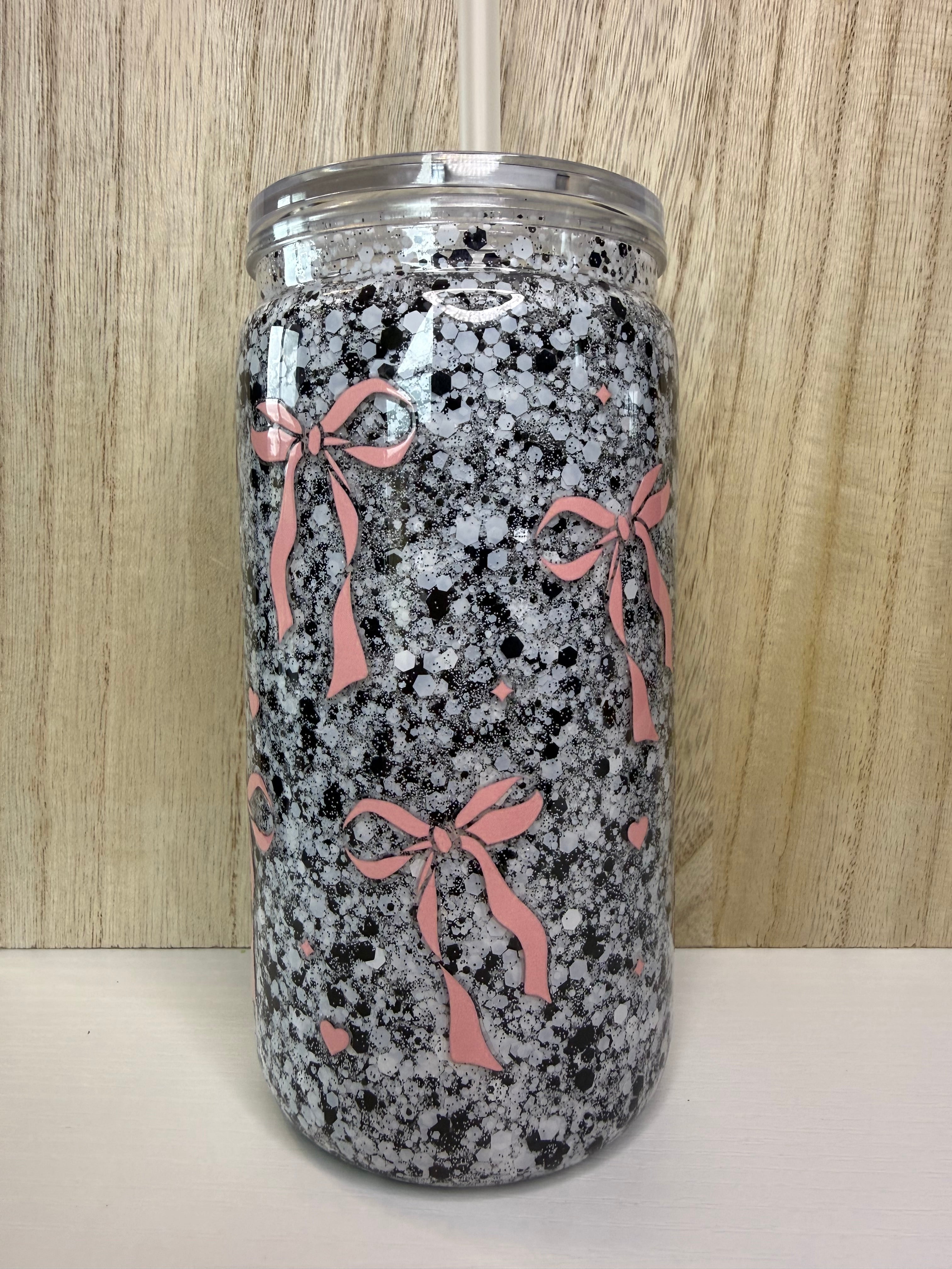 16 oz Pre-Made Acrylic Snow Globe Tumbler