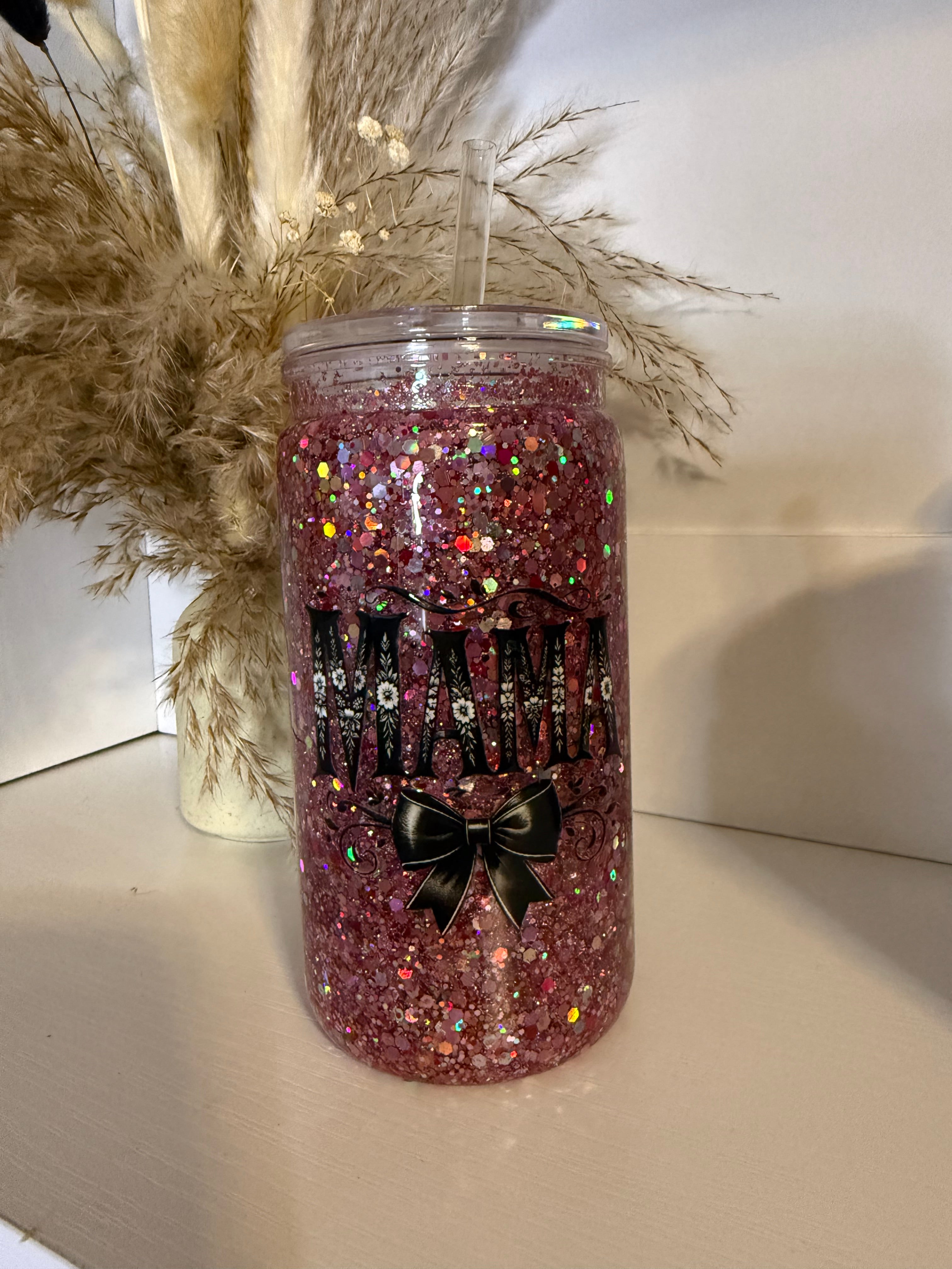 16 oz Pre-Made Acrylic Snow Globe Tumbler