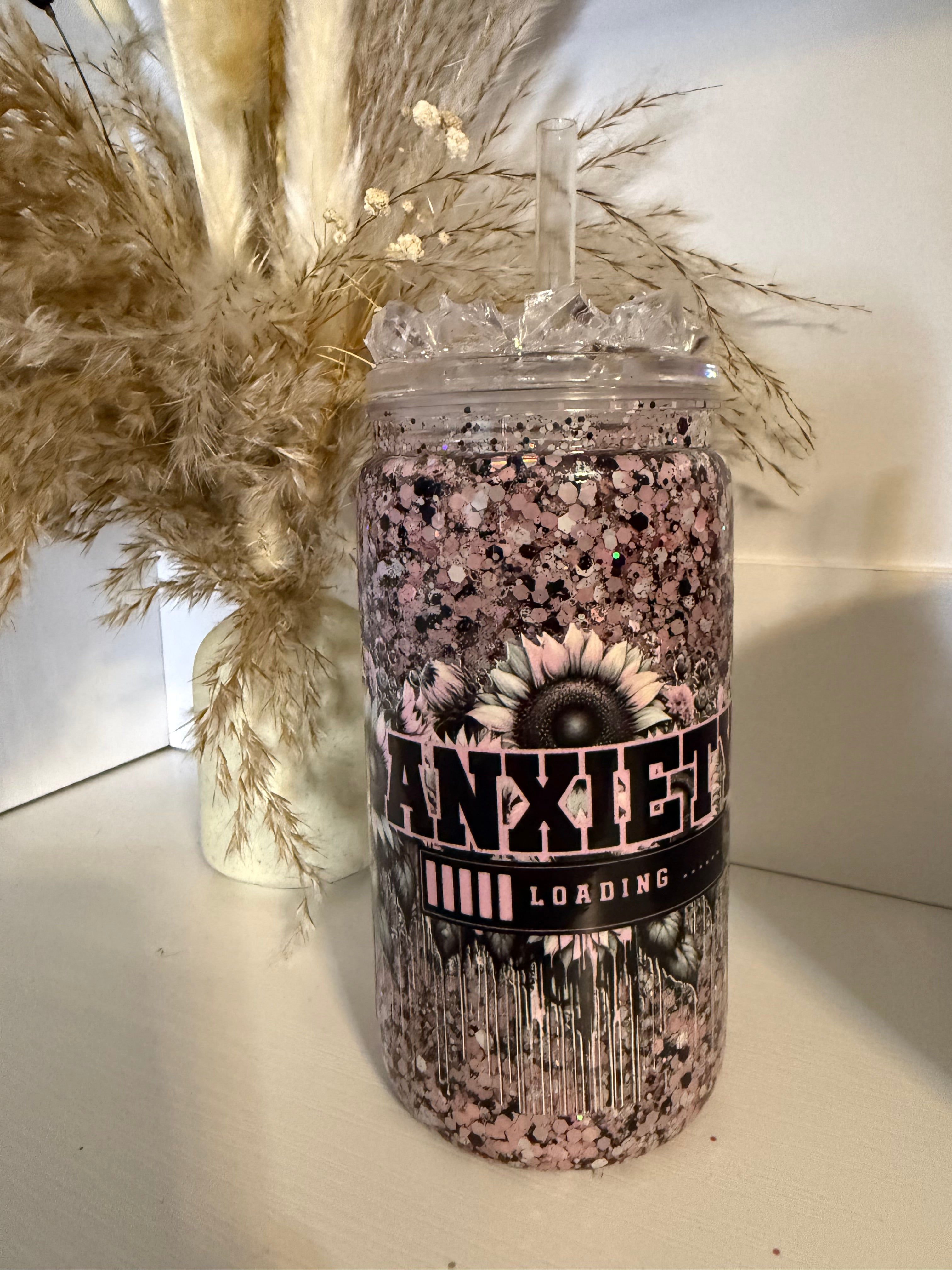 16 oz Pre-Made Acrylic Snow Globe Tumbler